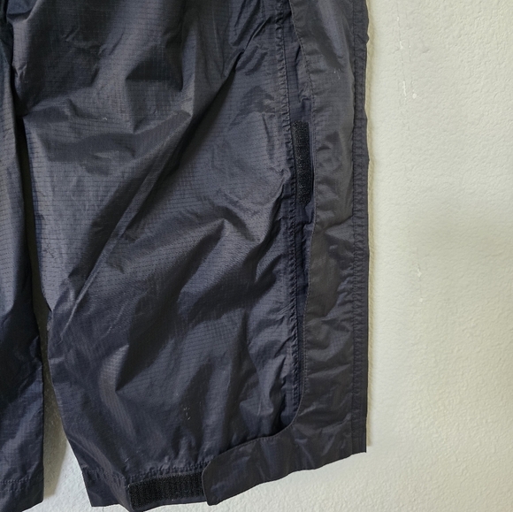 LL Bean Waterproof Pants Men Sz L Black Nylon Zip Ankles Elastic Waistband - Picture 14 of 16
